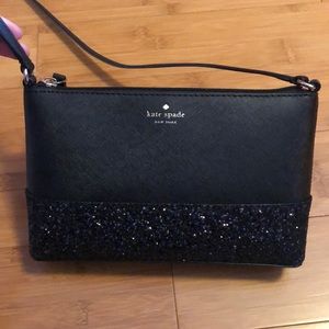 Kate Spade black shoulder purse (with glitter)